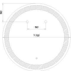 Зеркало Маскат 700х700 с подсветкой Домино (GL7057Z) в Заводоуковске - zavodoukovsk.mebel24.online | фото 6