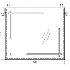 Зеркало Ray 80 black с подсветкой Sansa (SR1037Z) в Заводоуковске - zavodoukovsk.mebel24.online | фото 7