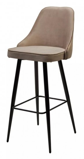 Барный стул NEPAL-BAR БЕЖЕВЫЙ #5, велюр/ черный каркас (H=78cm) М-City в Заводоуковске - zavodoukovsk.mebel24.online | фото 1