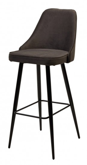 Барный стул NEPAL-BAR ГРАФИТ #14, велюр/ черный каркас (H=78cm) М-City в Заводоуковске - zavodoukovsk.mebel24.online | фото 4