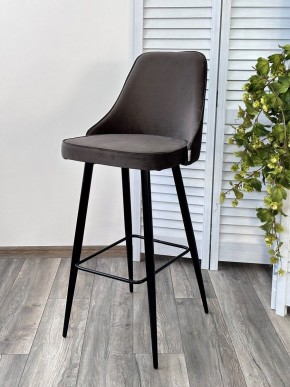 Барный стул NEPAL-BAR ГРАФИТ #14, велюр/ черный каркас (H=78cm) М-City в Заводоуковске - zavodoukovsk.mebel24.online | фото 6