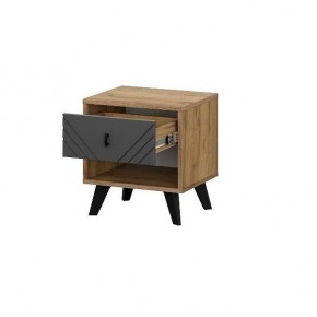 БАЙКАЛ Тумба прикроватная (Графит/Дуб золотой) в Заводоуковске - zavodoukovsk.mebel24.online | фото 2