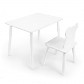 Детский комплект стол и стул «Мишка» Rolti Baby (белый/белый, массив березы/мдф) в Заводоуковске - zavodoukovsk.mebel24.online | фото