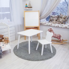 Детский комплект стол и стул «Мишка» Rolti Baby (белый/белый, массив березы/мдф) в Заводоуковске - zavodoukovsk.mebel24.online | фото 2