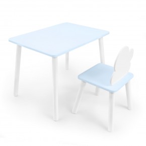 Детский комплект стол и стул «Облачко» Rolti Baby  (голубая столешница/голубое сиденье/белые ножки) в Заводоуковске - zavodoukovsk.mebel24.online | фото