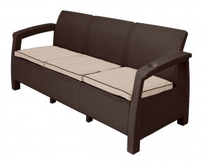 Диван Yalta Premium Sofa 3 Set (Ялта) шоколадный (+подушки под спину) в Заводоуковске - zavodoukovsk.mebel24.online | фото