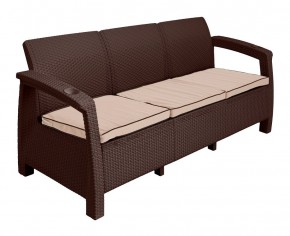 Диван Yalta Premium Sofa 3 Set (Ялта) шоколадный (+подушки под спину) в Заводоуковске - zavodoukovsk.mebel24.online | фото 2