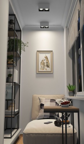 DK3085-WB+WH Светильник накладной IP 20, 10 Вт, GU5.3, LED, бело-черный/белый, пластик в Заводоуковске - zavodoukovsk.mebel24.online | фото 2