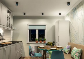 DK3090-BK+CY Светильник накладной IP 20, 10 Вт, GU5.3, LED, черный/голубой, пластик в Заводоуковске - zavodoukovsk.mebel24.online | фото 2