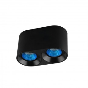 DK3096-BK+CY Светильник накладной IP 20, 10 Вт, GU5.3, LED, черный/голубой, пластик в Заводоуковске - zavodoukovsk.mebel24.online | фото