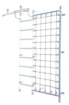 Дополнительная стойка к пристенному ДСК Pastel с сеткой для лазания, цв. голубой в Заводоуковске - zavodoukovsk.mebel24.online | фото 1
