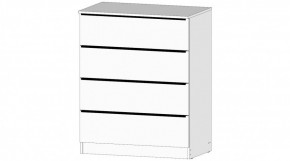 ЭЛЕГАНТ Комод 4 ящика (белый) в Заводоуковске - zavodoukovsk.mebel24.online | фото