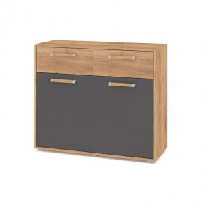 ФЛОРИДА Ф42 Комод (дуб золотой/графит) в Заводоуковске - zavodoukovsk.mebel24.online | фото