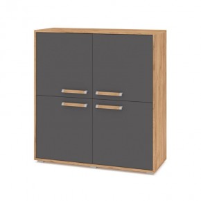 ФЛОРИДА Ф43 Комод (дуб золотой/графит) в Заводоуковске - zavodoukovsk.mebel24.online | фото