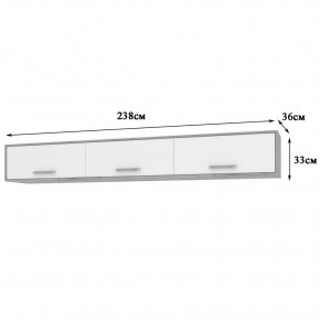 ФЛОРИДА Гостиная (модульная) дуб серый/белый в Заводоуковске - zavodoukovsk.mebel24.online | фото 9