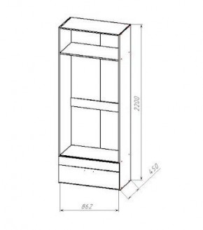 ГЕОМЕТРИЯ ГМТ.04 шкаф в Заводоуковске - zavodoukovsk.mebel24.online | фото 2