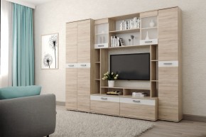Гостиная Белла (Дуб Сонома/Белый глянец) в Заводоуковске - zavodoukovsk.mebel24.online | фото