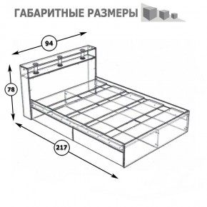 Камелия Кровать 0900, цвет венге/дуб лоредо, ШхГхВ 93,5х217х78,2 см., сп.м. 900х2000 мм., без матраса, основание есть в Заводоуковске - zavodoukovsk.mebel24.online | фото 4