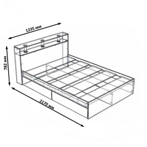 Камелия Кровать 1200, цвет дуб сонома, ШхГхВ 123,5х217х78,2 см., сп.м. 1200х2000 мм., без матраса, основание есть в Заводоуковске - zavodoukovsk.mebel24.online | фото 5