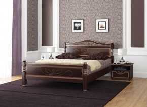 КАРИНА-5 Кровать из массива 900 (Темный орех) в Заводоуковске - zavodoukovsk.mebel24.online | фото