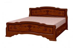 КАРИНА-6 Кровать из массива 1200 с 2-мя ящиками в Заводоуковске - zavodoukovsk.mebel24.online | фото 4