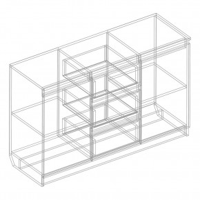 Комод 2-ств. с 3 ящиками в Заводоуковске - zavodoukovsk.mebel24.online | фото 2