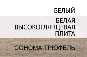 Комод 2D-1S/TYP 34, LINATE ,цвет белый/сонома трюфель в Заводоуковске - zavodoukovsk.mebel24.online | фото 3