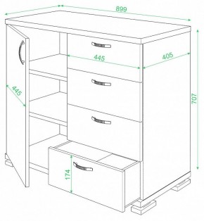 Комод Домино ТБ-4МН в Заводоуковске - zavodoukovsk.mebel24.online | фото 2