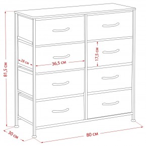 Комод Leset Линкс 8 ящ. (к/з), Каркас Белый, ящики Белые в Заводоуковске - zavodoukovsk.mebel24.online | фото 8