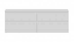 Комод Варма 4Д низкий с четырьмя выдвижными ящиками, цвет белый в Заводоуковске - zavodoukovsk.mebel24.online | фото 2