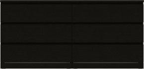 Комод Варма 6Д большой с шестью выдвижными ящиками, цвет ясень черный в Заводоуковске - zavodoukovsk.mebel24.online | фото 2