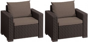 Комплект кресел Калифорния (California chair) коричневые в Заводоуковске - zavodoukovsk.mebel24.online | фото 2