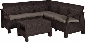 Комплект мебели угловой Корфу Релакс Сет (CORFU II RELAX SET) коричневый в Заводоуковске - zavodoukovsk.mebel24.online | фото 2