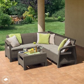 Комплект мебели угловой Корфу Релакс Сет (CORFU II RELAX SET) коричневый в Заводоуковске - zavodoukovsk.mebel24.online | фото 4
