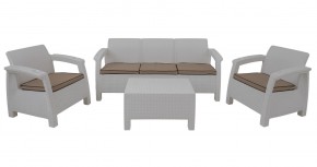 Комплект уличной мебели Yalta Premium Terrace Triple Set (Ялта) белый (+подушки под спину) в Заводоуковске - zavodoukovsk.mebel24.online | фото 1