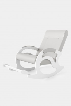 Кресло-качалка Тироль 12-К-КР (экокожа/белые) КРЕМ в Заводоуковске - zavodoukovsk.mebel24.online | фото 2