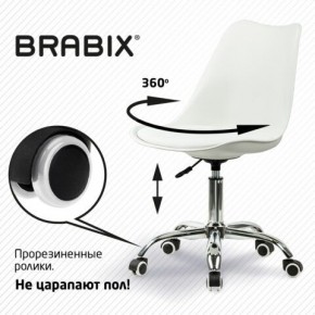 Кресло стул BRABIX "Eames MG-310 CH", хром, пластик белый, экокожа белая, 532923 в Заводоуковске - zavodoukovsk.mebel24.online | фото 7