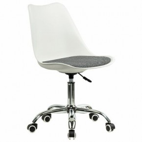 Кресло стул BRABIX "Eames MG-310 CH", хром, пластик белый, ткань серая, 532924 в Заводоуковске - zavodoukovsk.mebel24.online | фото 2