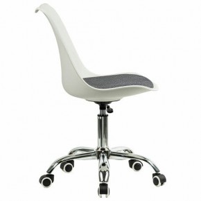 Кресло стул BRABIX "Eames MG-310 CH", хром, пластик белый, ткань серая, 532924 в Заводоуковске - zavodoukovsk.mebel24.online | фото 3