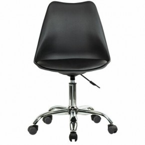 Кресло стул BRABIX "Eames MG-310 CH", хром, пластик черный, экокожа черная, 532925 в Заводоуковске - zavodoukovsk.mebel24.online | фото 1