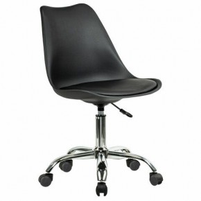 Кресло стул BRABIX "Eames MG-310 CH", хром, пластик черный, экокожа черная, 532925 в Заводоуковске - zavodoukovsk.mebel24.online | фото 2