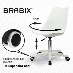 Кресло стул BRABIX "Eames MG-310 PL", пластик белый, экокожа белая, 532926 в Заводоуковске - zavodoukovsk.mebel24.online | фото 5