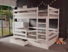 Кровать двухъярусная без крыши 80*160 Белый в Заводоуковске - zavodoukovsk.mebel24.online | фото