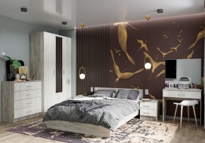 Кровать Гармония КР-602 1400 Дуб крафт серый/Дуб крафт белый в Заводоуковске - zavodoukovsk.mebel24.online | фото 2