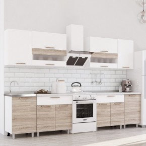 Кухня Айсбери 2.4 м (Белый/Дуб Сонома) в Заводоуковске - zavodoukovsk.mebel24.online | фото