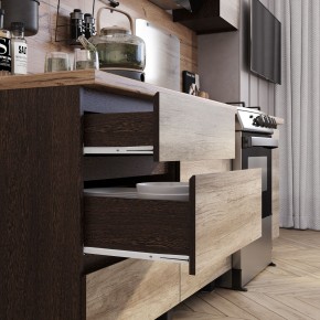 Кухня Энигма 1.6 м (венге/дуб каньон) в Заводоуковске - zavodoukovsk.mebel24.online | фото 2