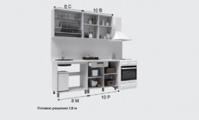 Кухня Кантри 1.8 Готовое решение столешница 38мм в Заводоуковске - zavodoukovsk.mebel24.online | фото 2