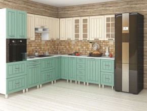 Кухня модульная Луксор бирюза-кремовый в Заводоуковске - zavodoukovsk.mebel24.online | фото 2
