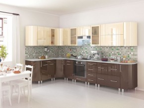 Кухня Танго модульная шоколад-ваниль в Заводоуковске - zavodoukovsk.mebel24.online | фото 1