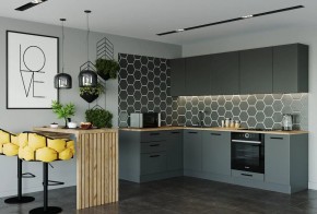 Кухня угловая Антрацит 2600х1600 (Стол. 38мм) в Заводоуковске - zavodoukovsk.mebel24.online | фото 1